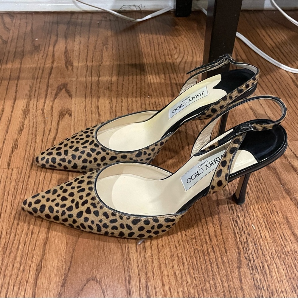 Jimmy Choo Pony Leopard Print Size 40